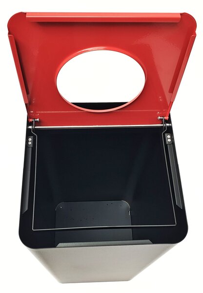 Odpadkový koš na tříděný odpad Caimi Brevetti Centolitri 100 L, červený