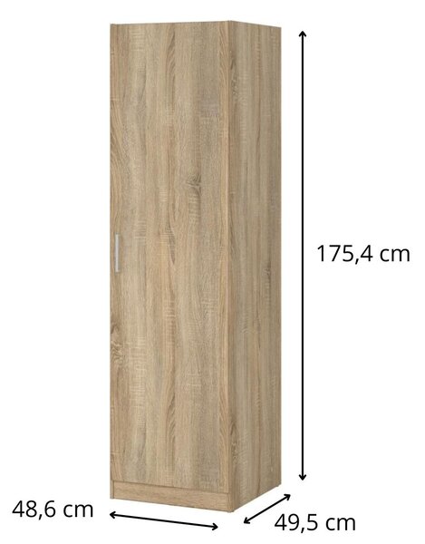 FALCO Šatní skříň Sida 48,6 cm dub Sonoma