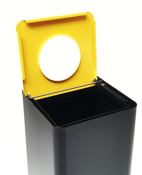 Odpadkový koš na tříděný odpad Caimi Brevetti Centolitri 100 L, žlutý