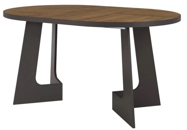 Szynaka Rozkládací jídelní stůl Belagio 110/160 cm černý/dub Lefkas tmavý