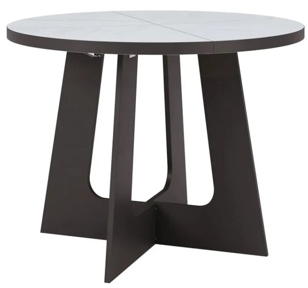 Szynaka Rozkládací jídelní stůl Belagio 110/160 cm černý/mramor