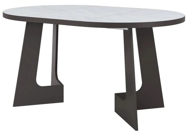 Szynaka Rozkládací jídelní stůl Belagio 110/160 cm černý/mramor