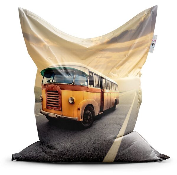 Sedací vak Classic autobus veterán - dětský, barevná