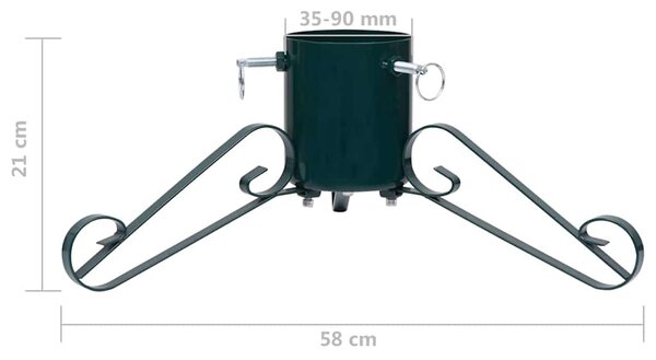 Stojan na vánoční stromek zelený 58 x 58 x 21 cm 331317