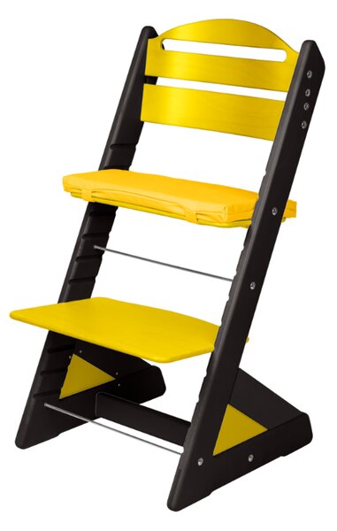 Dětská rostoucí židle Jitro Plus černo - žlutá