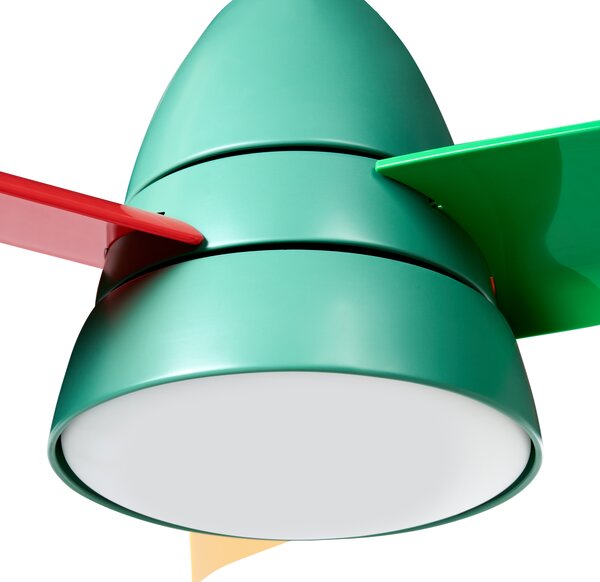 Stropní ventilátor se světlem STRAWBERRY s dálkovým ovládáním Pestrá