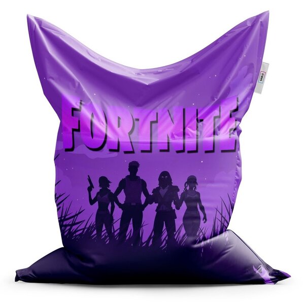 Sedací vak Classic Fortnite fialová silueta - dětský, fialová