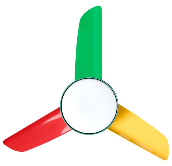 Stropní ventilátor se světlem STRAWBERRY s dálkovým ovládáním Pestrá