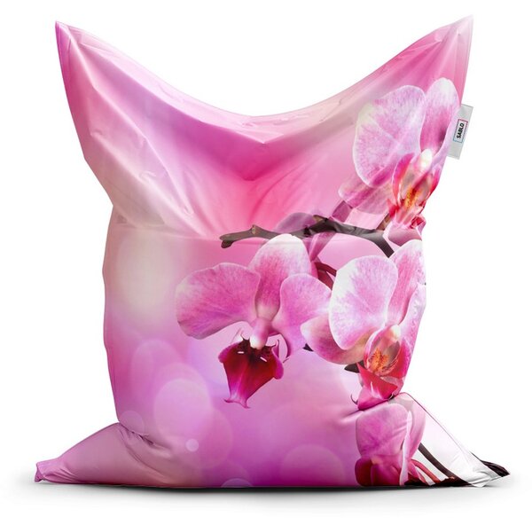 Sedací vak Classic květy orchideje - dětský, růžová