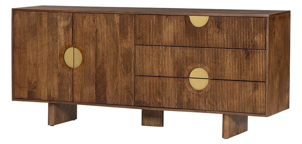 Komoda MADISON 180 CM hnědá masiv mango Nábytek | Úložné prostory | Komody | Nízké