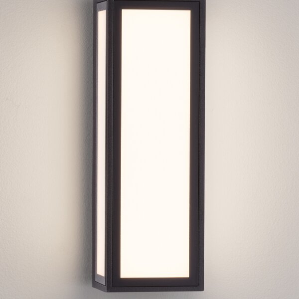 Černé kovové venkovní nástěnné LED světlo Nova Luce Astral 25,8 x 8,6 cm