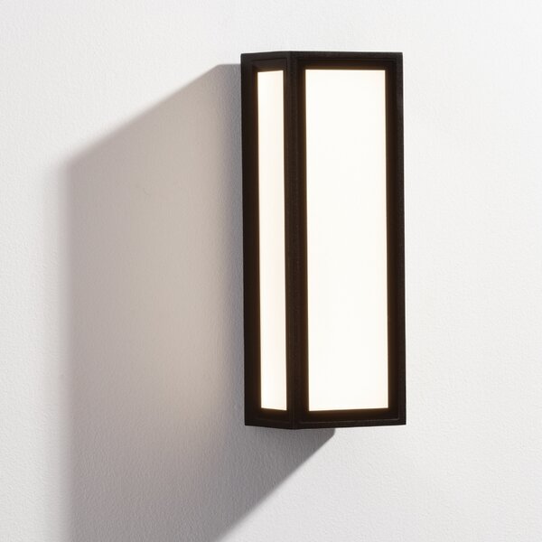 Černé kovové venkovní nástěnné LED světlo Nova Luce Astral 25,8 x 8,6 cm
