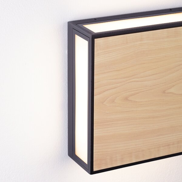 Černé kovové venkovní nástěnné LED světlo Nova Luce Astral II. 22 cm