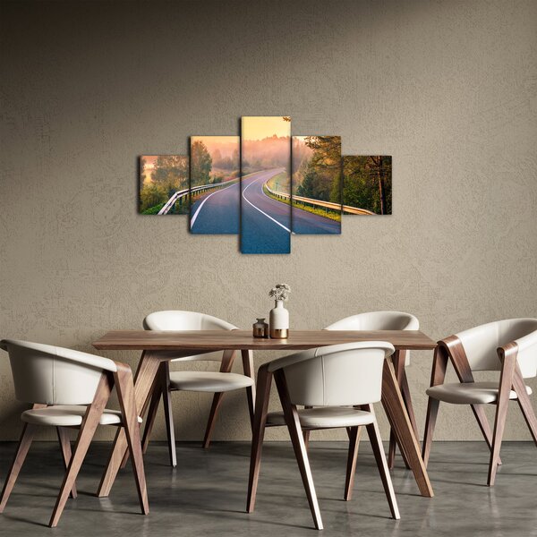 Obraz - Cesta při východu slunce (125x70 cm)