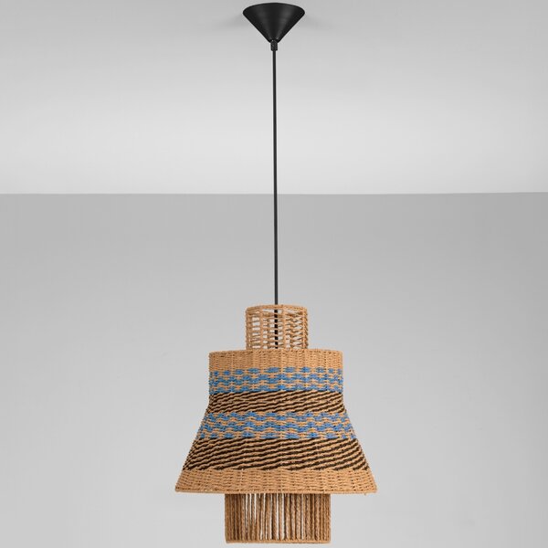 Nova Luce Modré závěsné světlo Copos 40 cm