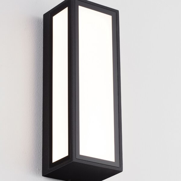 Černé kovové venkovní nástěnné LED světlo Nova Luce Astral 25,8 x 8,6 cm