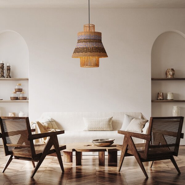 Nova Luce Modré závěsné světlo Copos 40 cm