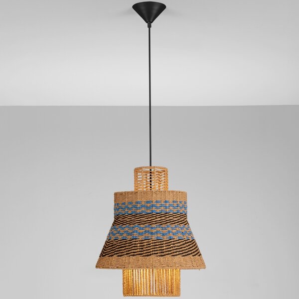 Nova Luce Modré závěsné světlo Copos 40 cm