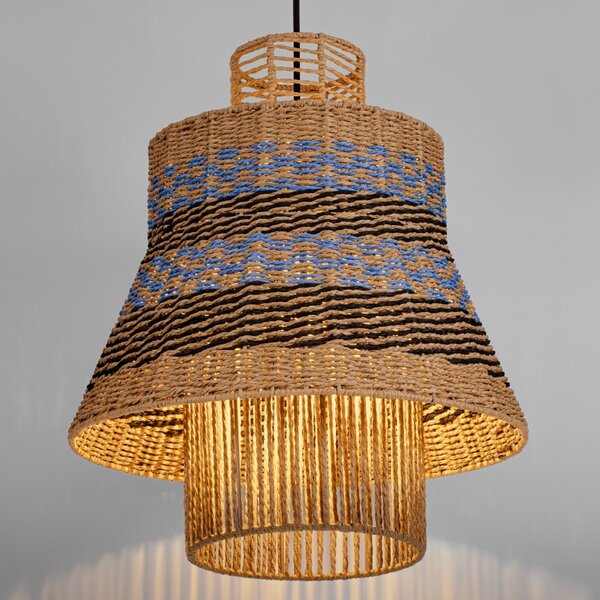 Nova Luce Modré závěsné světlo Copos 40 cm