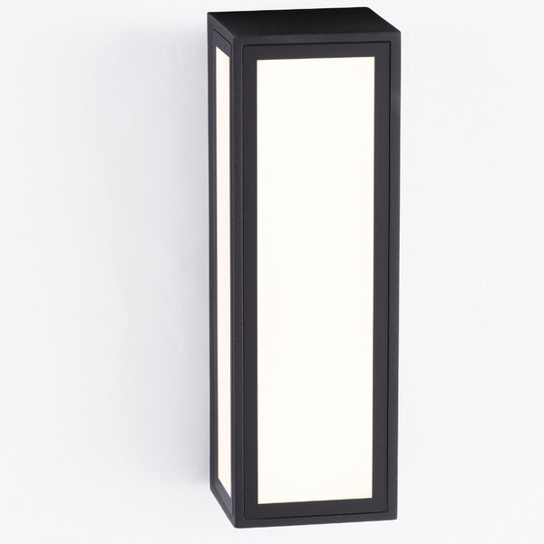 Černé kovové venkovní nástěnné LED světlo Nova Luce Astral 25,8 x 8,6 cm