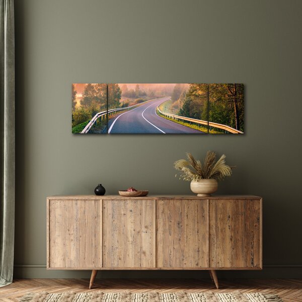 Obraz - Cesta při východu slunce (170x50 cm)