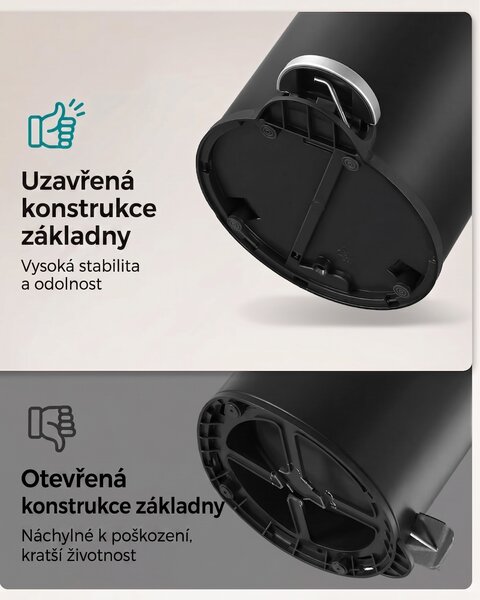 SONGMICS Odpadkový koš Jelis 3 L černý