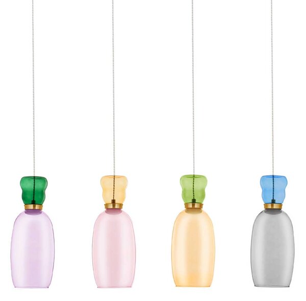 Nova Luce Pluma LED skleněné závěsné svítidlo A