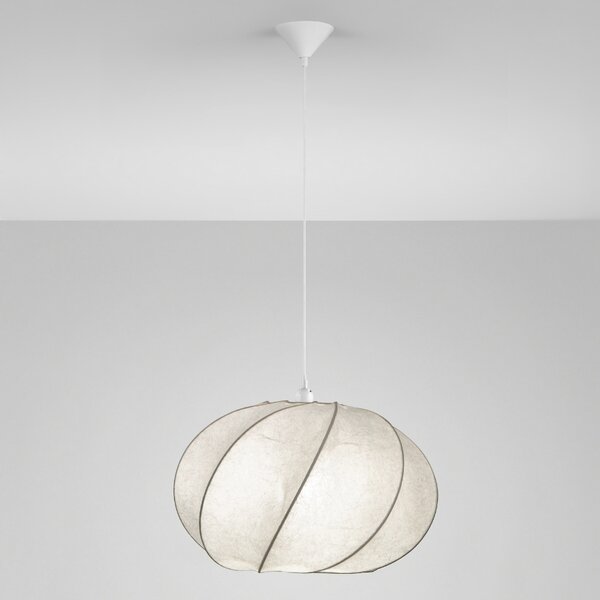 Bílé závěsné světlo Nova Luce Bora 55 cm