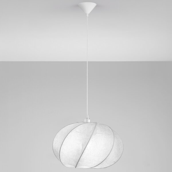 Bílé závěsné světlo Nova Luce Bora 45 cm
