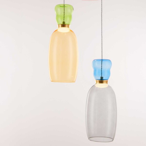 Nova Luce Pluma LED skleněné závěsné svítidlo A