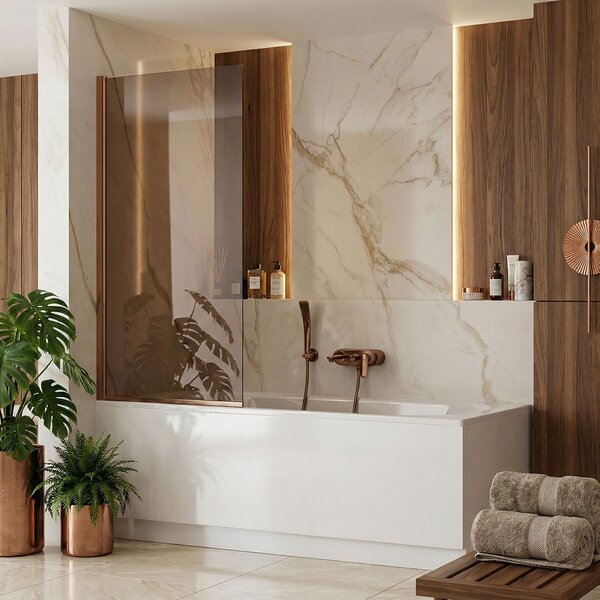 Paravan vanový Rea Elegant Brush Copper 70