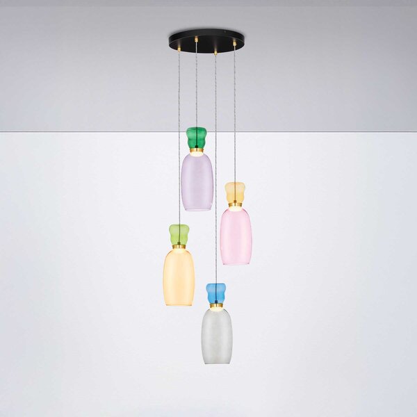 Nova Luce Pluma LED skleněné závěsné svítidlo A