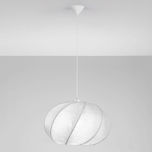 Bílé závěsné světlo Nova Luce Bora 55 cm