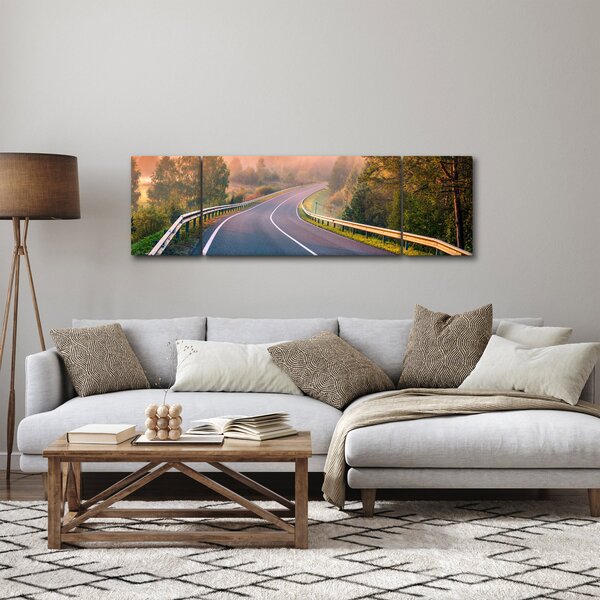 Obraz - Cesta při východu slunce (170x50 cm)
