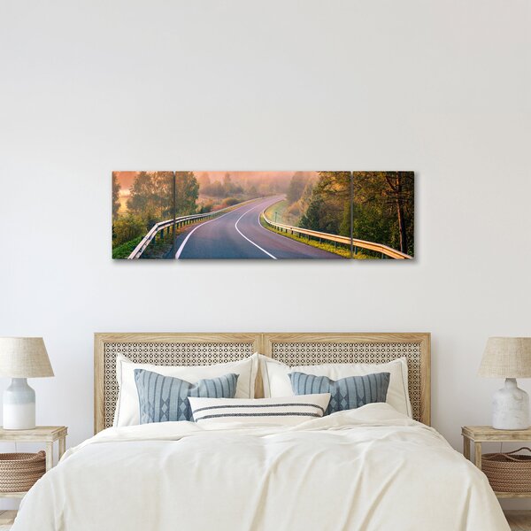 Obraz - Cesta při východu slunce (170x50 cm)