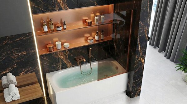 Paravan vanový Rea Elegant Brush Copper 70