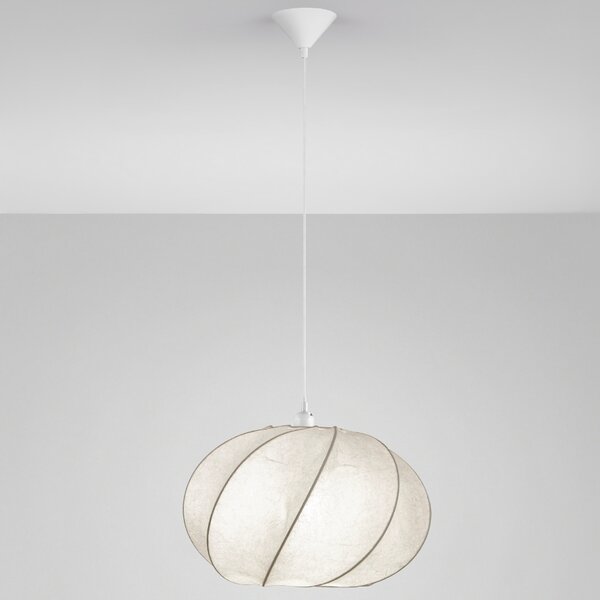 Bílé závěsné světlo Nova Luce Bora 45 cm