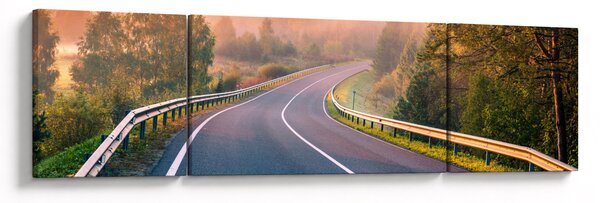 Obraz - Cesta při východu slunce (170x50 cm)