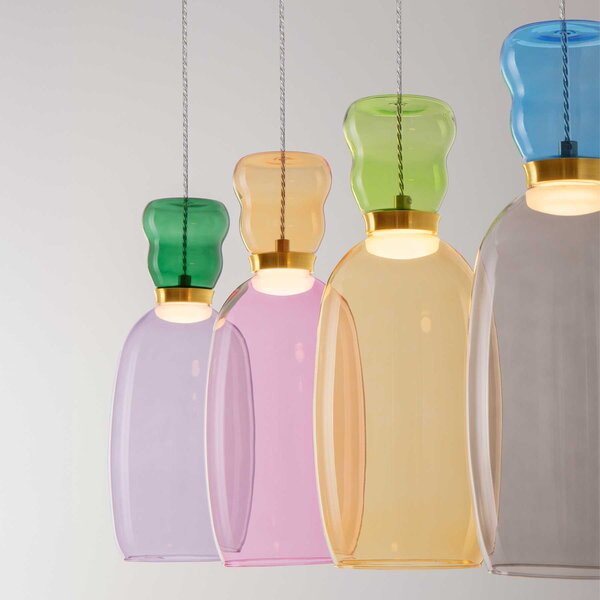 Nova Luce Pluma LED skleněné závěsné svítidlo A