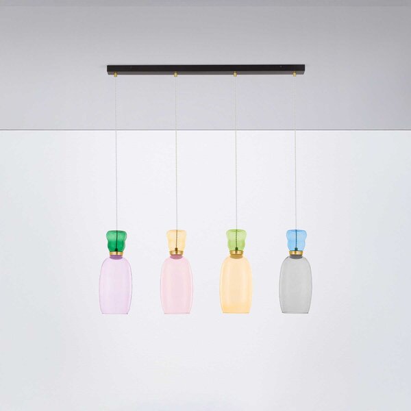 Nova Luce Pluma LED skleněné závěsné svítidlo A