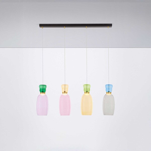Nova Luce Pluma LED skleněné závěsné svítidlo A