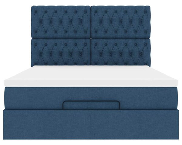 Osmanský rám postele s matrací Blue 140x190cm textil 3314092