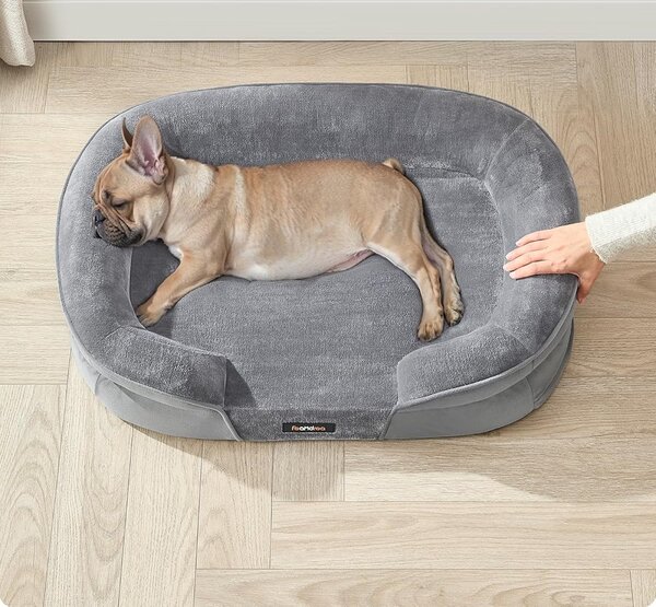 SONGMICS Pelíšek pro psy Trino 76 cm šedý