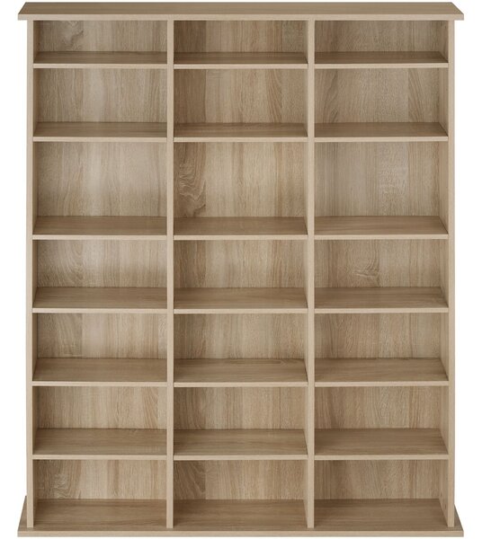 Tectake Regál Stevie 105,5x19x136,5cm - Světlé dřevo, dub Sonoma