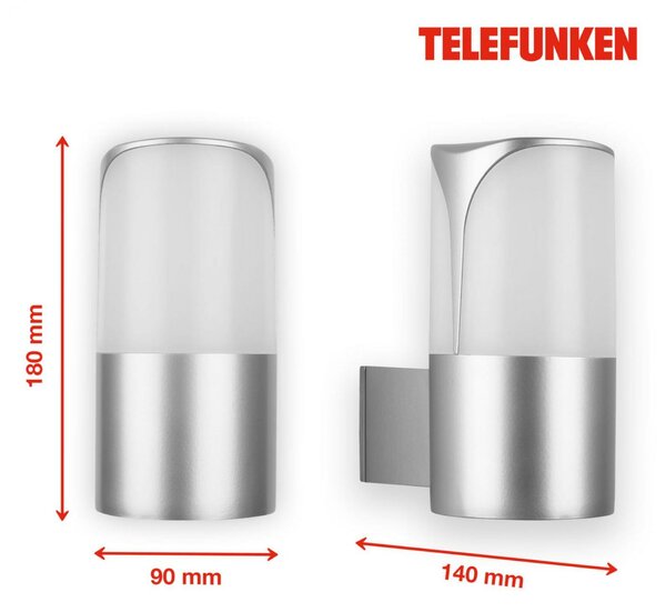 BRILONER Venkovní svítidlo, stříbrná, 1x E27 TF 320304TF