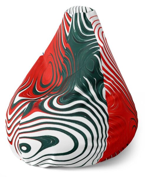 Sedací vak Pear dvoubarevná abstrakce - dětský, barevná