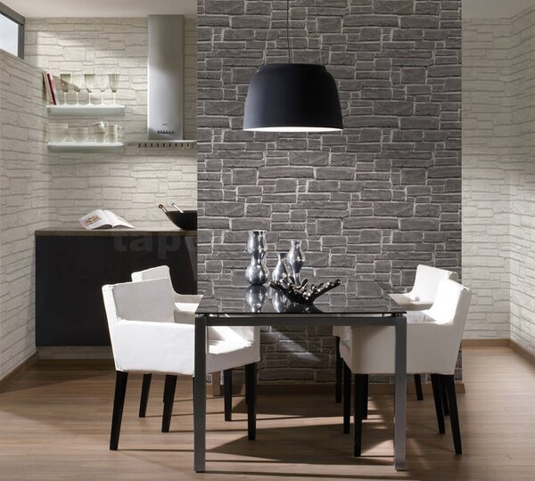 Vliesové tapety na zeď IMPOL 6623-16, cihla šedá, rozměr 10,05 m x 0,53 m, A.S.Création