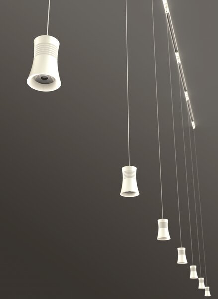 Mantra 7780 3F Pagoda, závěs do kolejnice LED 12,5W 3000K, bílá, průměr 7,4cm