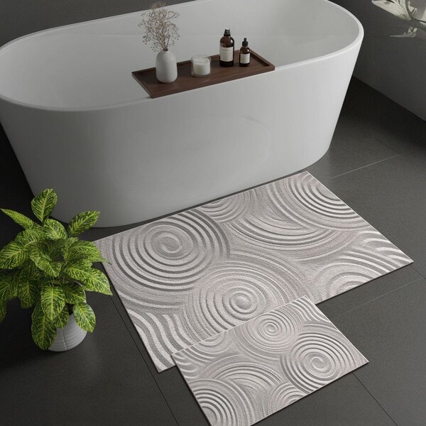 Světle šedé koupelnové předložky v sadě 2 ks 60x100 cm – Foutastic