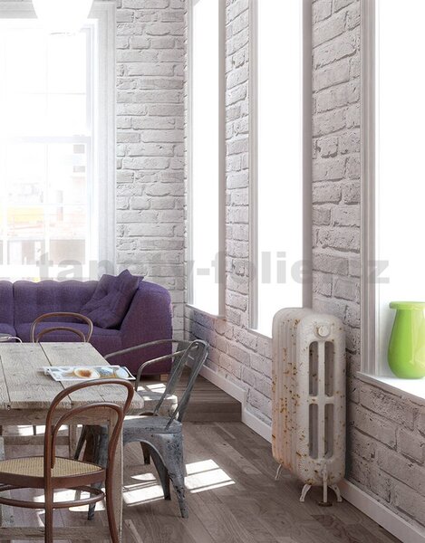 Vliesové tapety na zeď IMPOL 94283-2, cihly světle šedé, rozměr 10,05 m x 0,53 m, A.S.Création